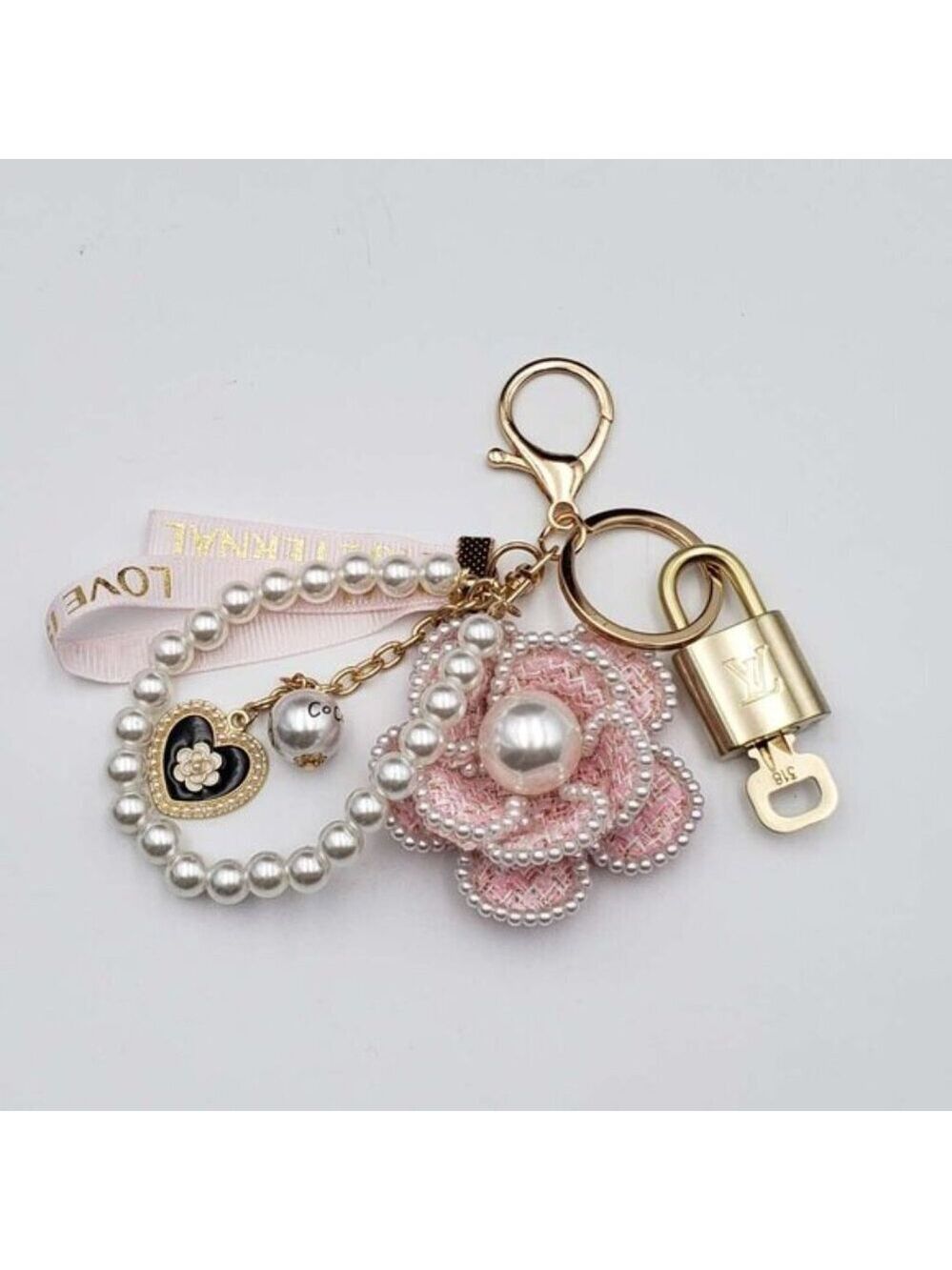 Authentic Louis Vuitton Lock & Key with unbranded Bagcharm, Keycharm, Keychain